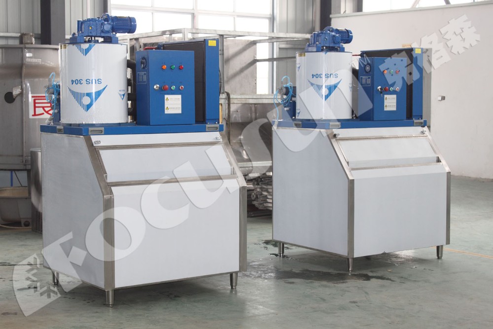 Bitzer Compressor 1 Ton Flake Ice Making Machine for Small Capacity Ice Production