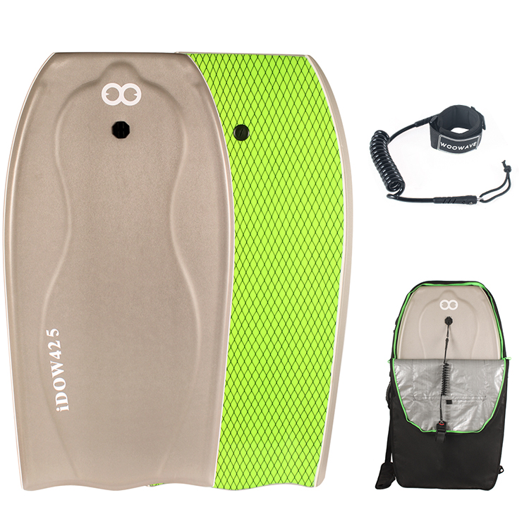 Gray or Customized 42.5 inch end Body Board with Surf Leash and Board Bag No Competition