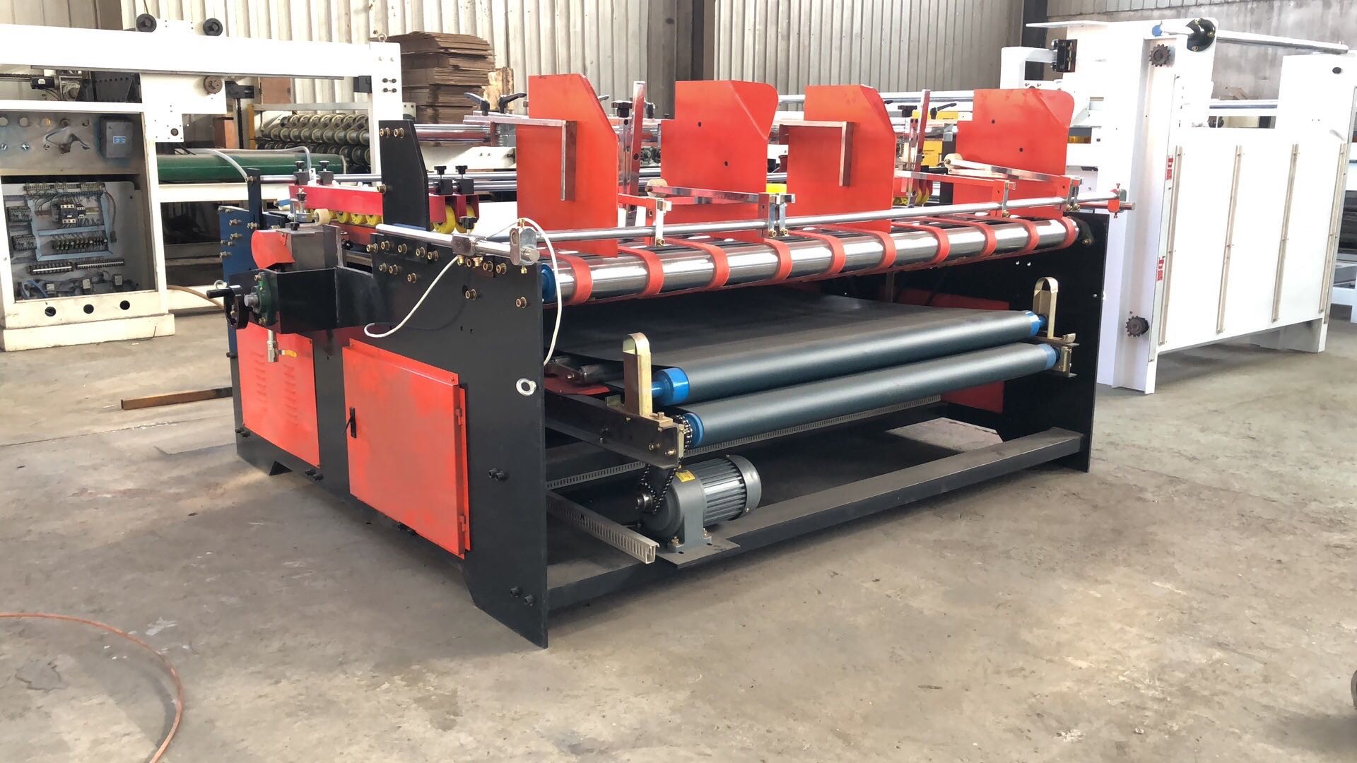 Fruit Box Milk Carton Flexo Folder Gluer Machine , Box Folding And Gluing Machine