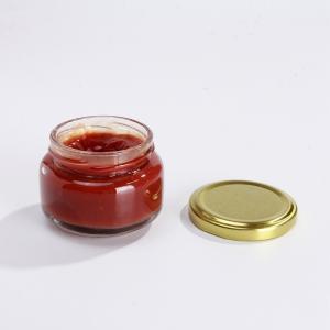 China 50ml 80ml Jam Mini Glass Honey Jars With Airtight Lids wholesale