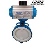 Pn 16 Pneumatic Rubber Lined Butterfly Valve PTFE-Lined Butterfly Valve