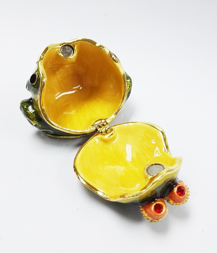 colourful Frog stationary frog jewelry trinket box frog trinket jeweled box