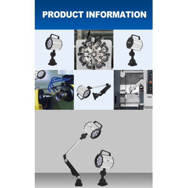 Industrial LED IP65 Swing Arm Work Lamp Precise Positioning For Warehouse And Workshop