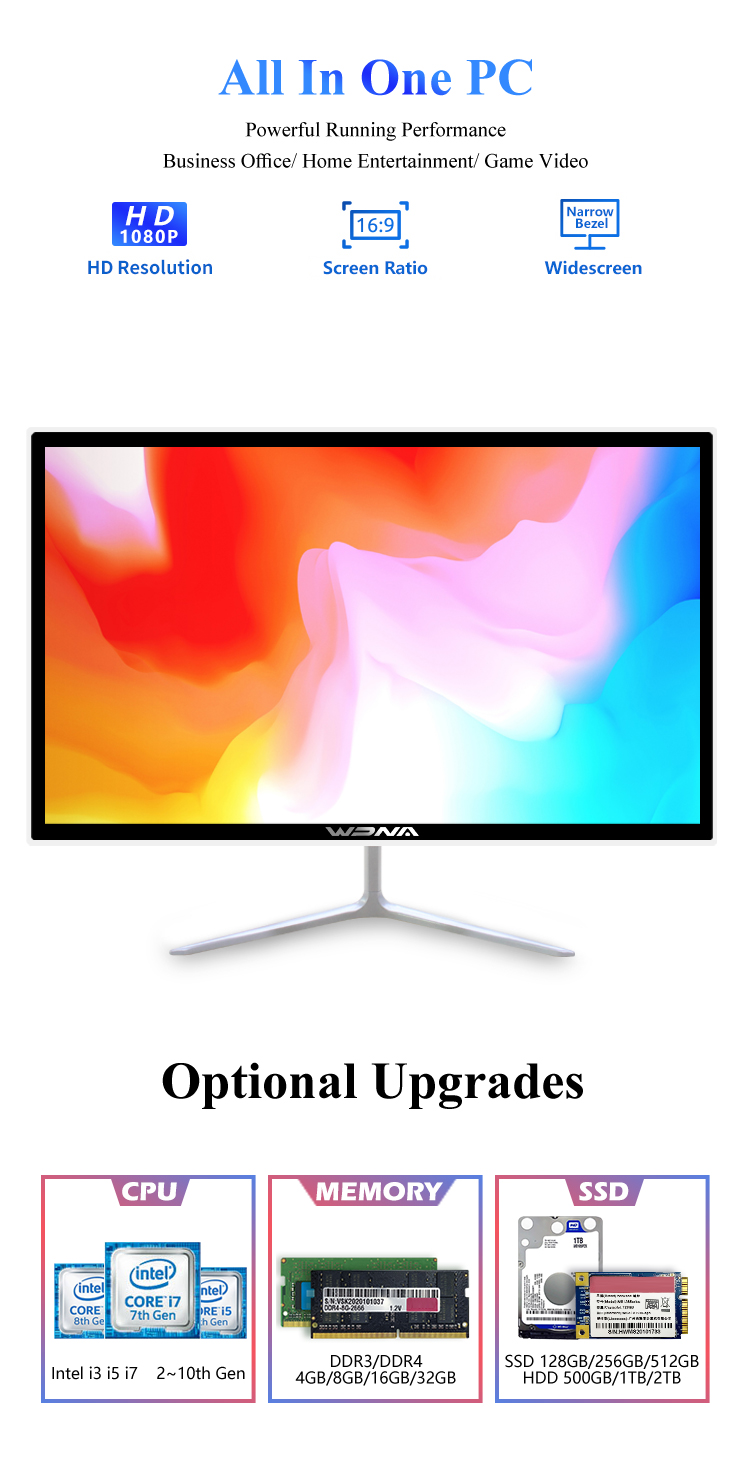 24'' Win 10 All In One PC Computer 3.6ghz 4gb Ram 500gb Hdd Touch Screen