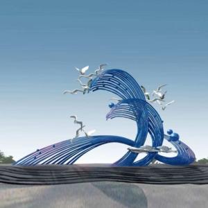 China Glossy Famous Art Modern Abstract Metal Sculptures For Outdoor Ornament wholesale