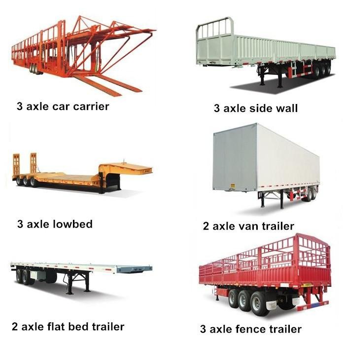 2- Axle Gooseneck Low Loader Lowboy Lowbed Trailer 8 Wheeler 30Tons