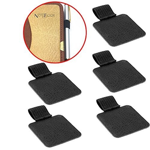 5 Pack Set Fancy Stationery Items Pen Loop PU Leather Cover Various Colors Available