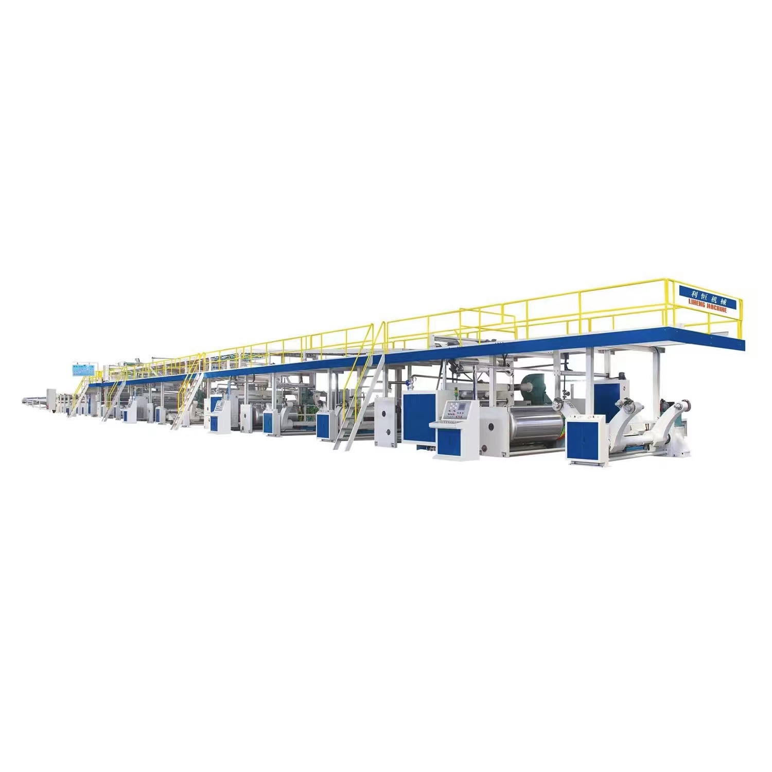High Speed 3 Layer Corrugated Cardboard Production Line 4500 KG ±1mm Cutting Accuracy