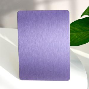 China 304 Brushed Decorative Stainless Steel Sheet Purple NO.4 Stainless Steel Panel wholesale