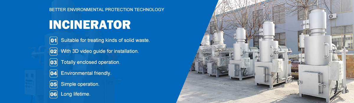 Silver Grey Waste Paper Incinerator Suitable for Diesel Fuel and Home Waste Disposal