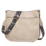 High Quality Adjustable Long Leopard Strap Vegan Leather Crossbody Messenger