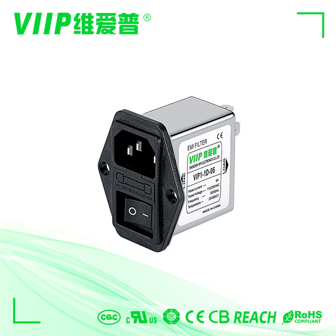 CE ROHS IEC 30mhz Low Pass Filter With Double Fuse C14 Male