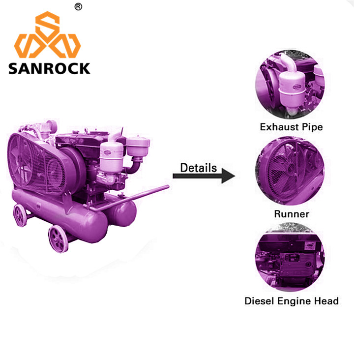 Mini Air Compressor Industrial Air Compressor Machine Belt Driven Piston Air Compressor