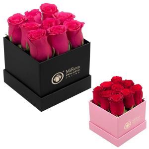China Embossed FSC Cardboard Flower Packaging Box 200gsm Square wholesale