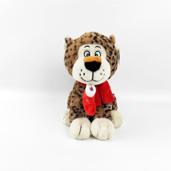 EN71 25cm PP Cotton Filling Jaguar Plush Toy As Festive Gift