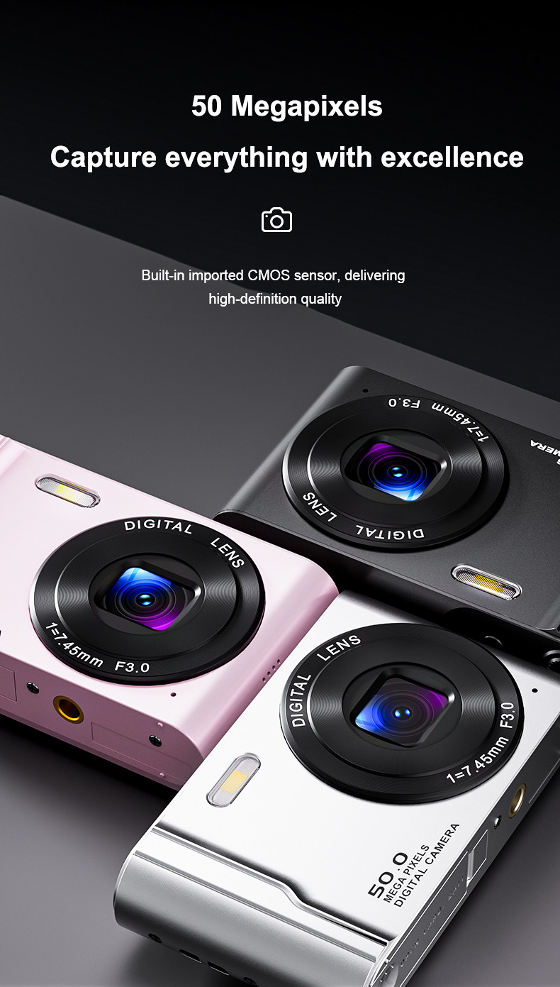 2.8inch 4K Digital Camera 16X Zoom Multiple Scene Modes Detachable Battery
