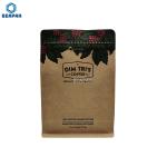 Printed Square Bottom Laminated 500g Kraft Paper Coffee Bags