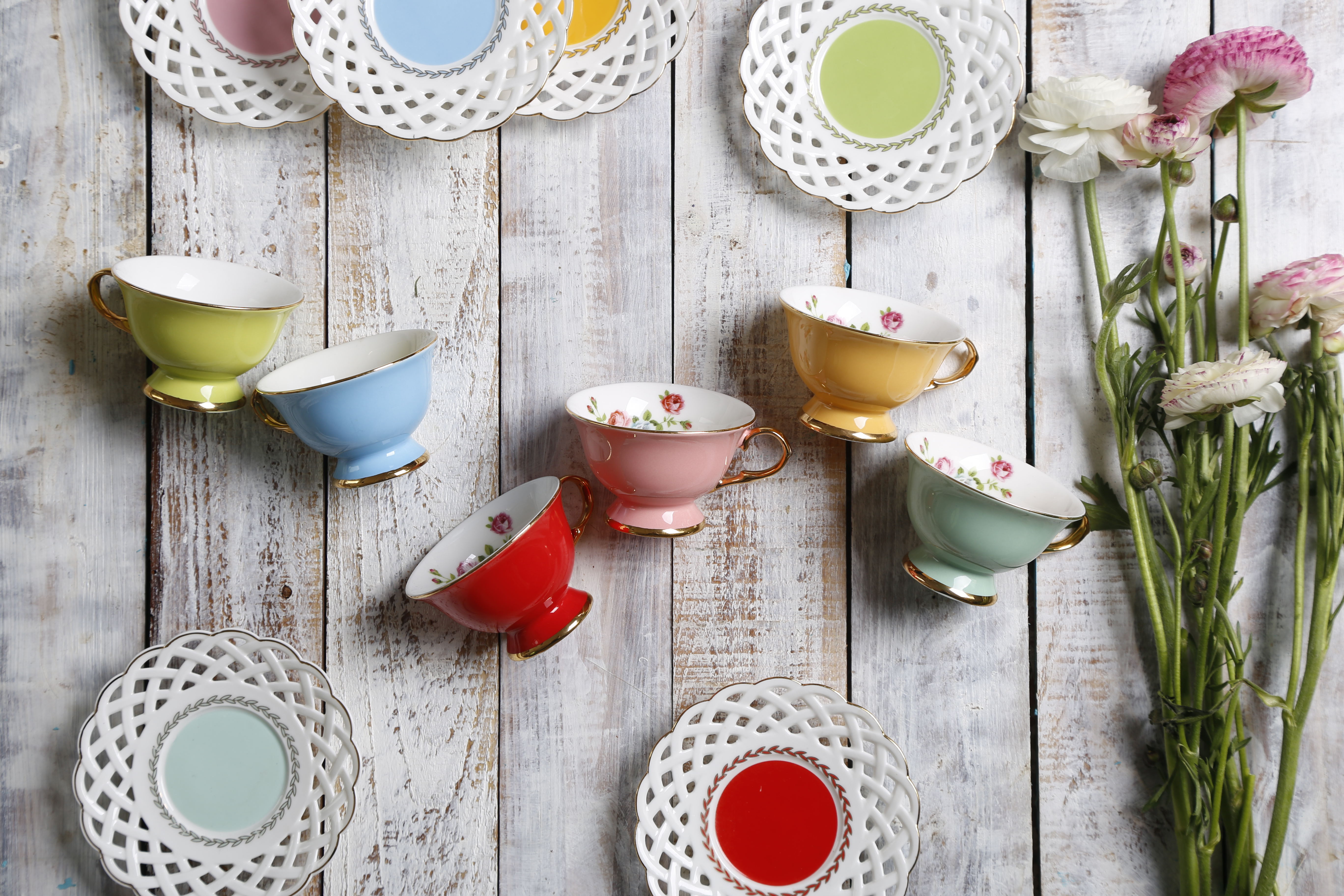 Fashion Coffee Cups 90ML Ceramic coffee cups set hand made custom porcelain cute tea cup in bulk