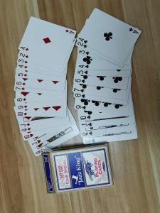 China 57*87mm 62*87mm 310g Black Core Casino Poker Cards wholesale