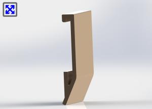 China Champagne Color Anodized Aluminum Profiles , Electrophoresis Aluminum Profile For Handle wholesale