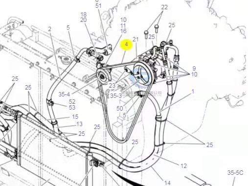 SK200-10 SK250-10 Excavator Wear Parts YN20M01494D1 Excavator Belt