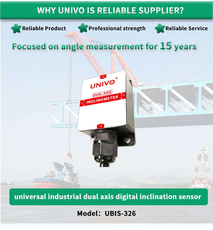 Industrial Grade UNIVO UBIS-326Y Dual Axis Inclinometer for Analog Digital Measurement