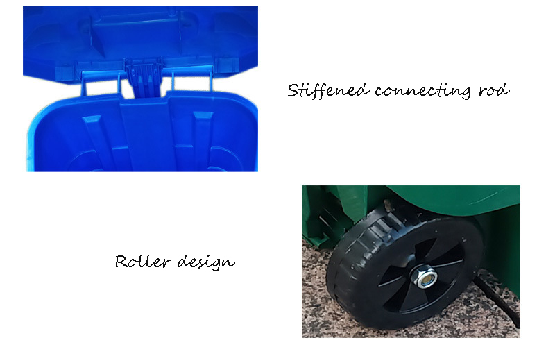 Wholesale 240L Foot Bin Thickened Large Plastic Bin Foreign Trade Sanitation Kitchen Waste Bin With Wheel Cover