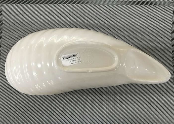 White Melamine Dinnerware Trumpet - Shell - Shape Dish Length 25cm Weight 405g