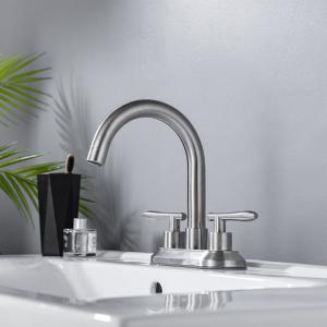 China 4 Inch Centerset 2 Handle Bathroom Faucet CUPC wholesale