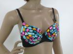 Sexy Colorful Night Club Wear Spandex Beaded Bra Tops With Decorative Rhinestone
