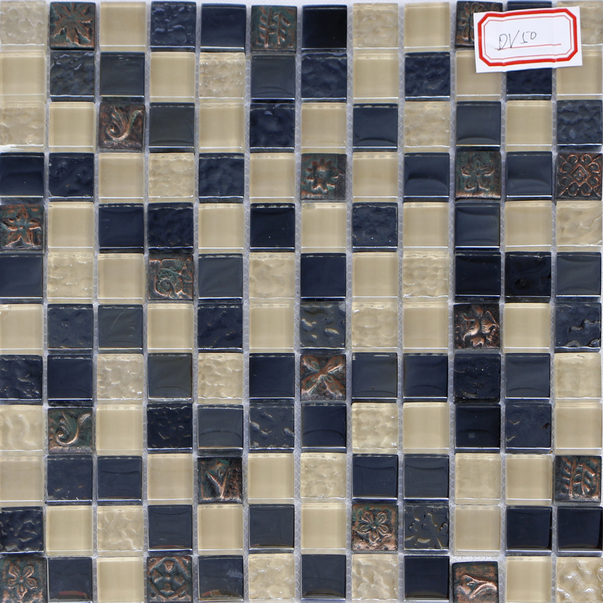 300x300mm scrabble tile wall art,ceramic mosaic tile, blue mix color