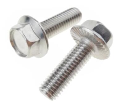 Hex washer Head Flange Head Screws With Serration M8 Stainless Steel Fastener