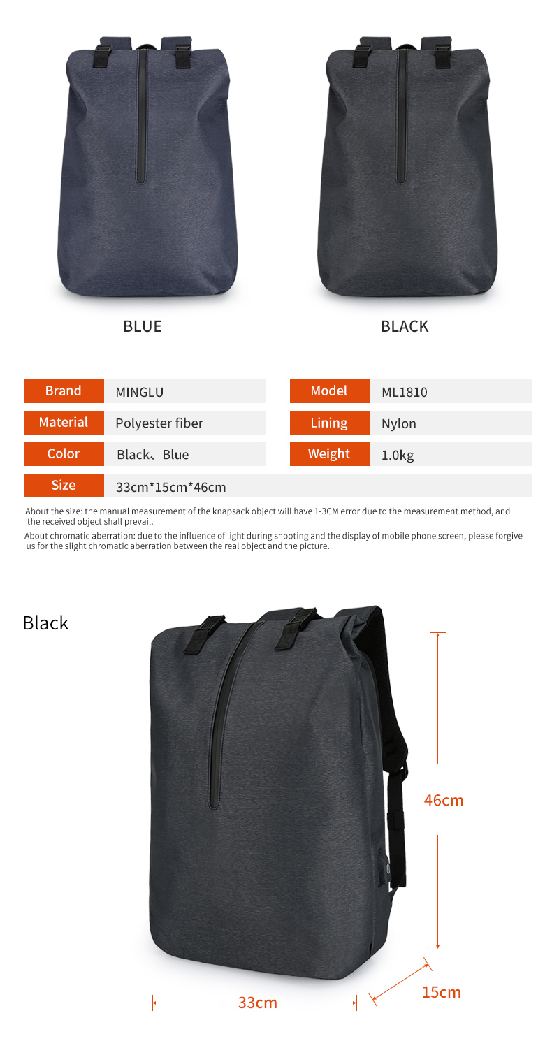Factory hot sale OEM custom logo men school waterproof business bag travel USB Laptop Backpack