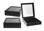 Black Square Watch Storage Box Luxury Waterproof Velvet 12 Slots 330 X 200 X