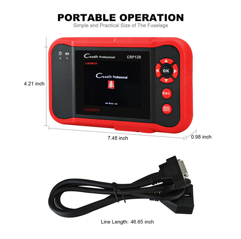 X431 Creader Launch OBDII Diagnostic Scan Tool CRP 129 For ENG/AT/ABS/SRS