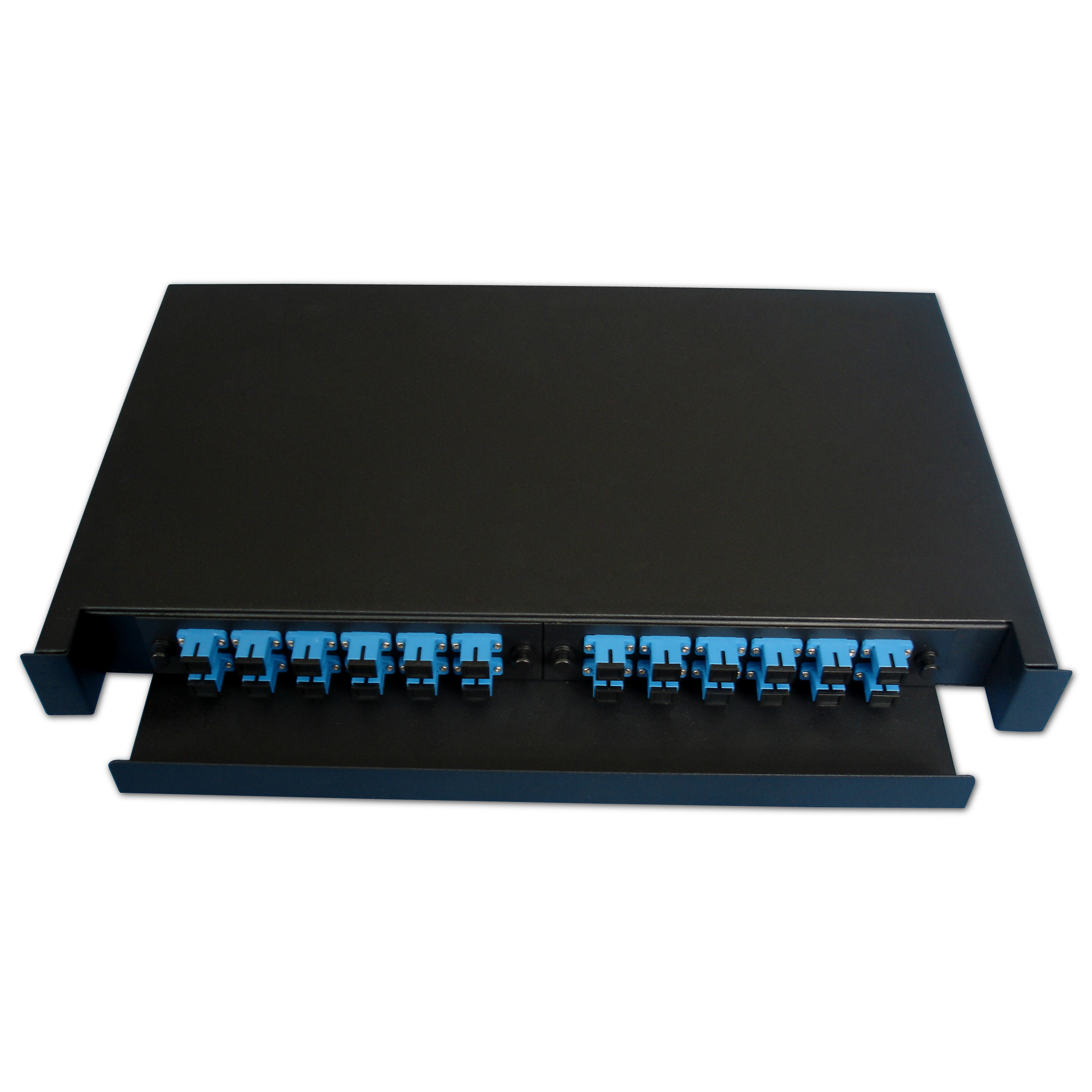 24 SC 19inch Fiber Optic Termination Box 1U Sliding Panel