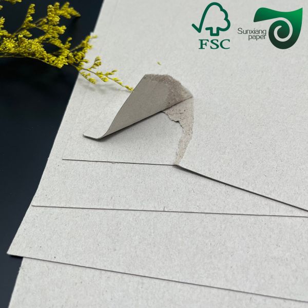 FSC Certified 3mm 3000 Micron Rigid Grey Craft Cardboard For Packaging