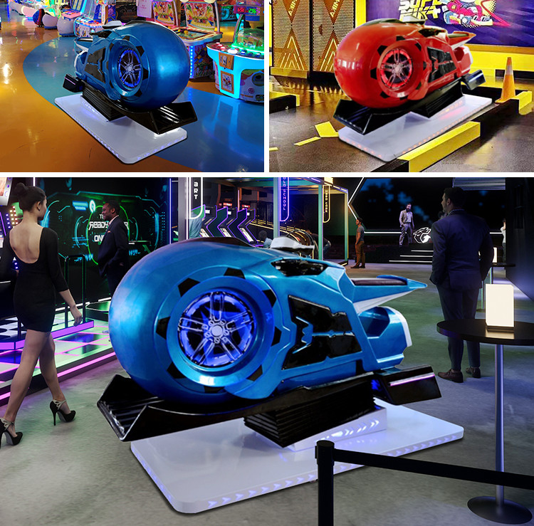 9D VR Racing Simulator Car Crazy Shopping Mall 1.5KW Motorcycle Racing Simulator