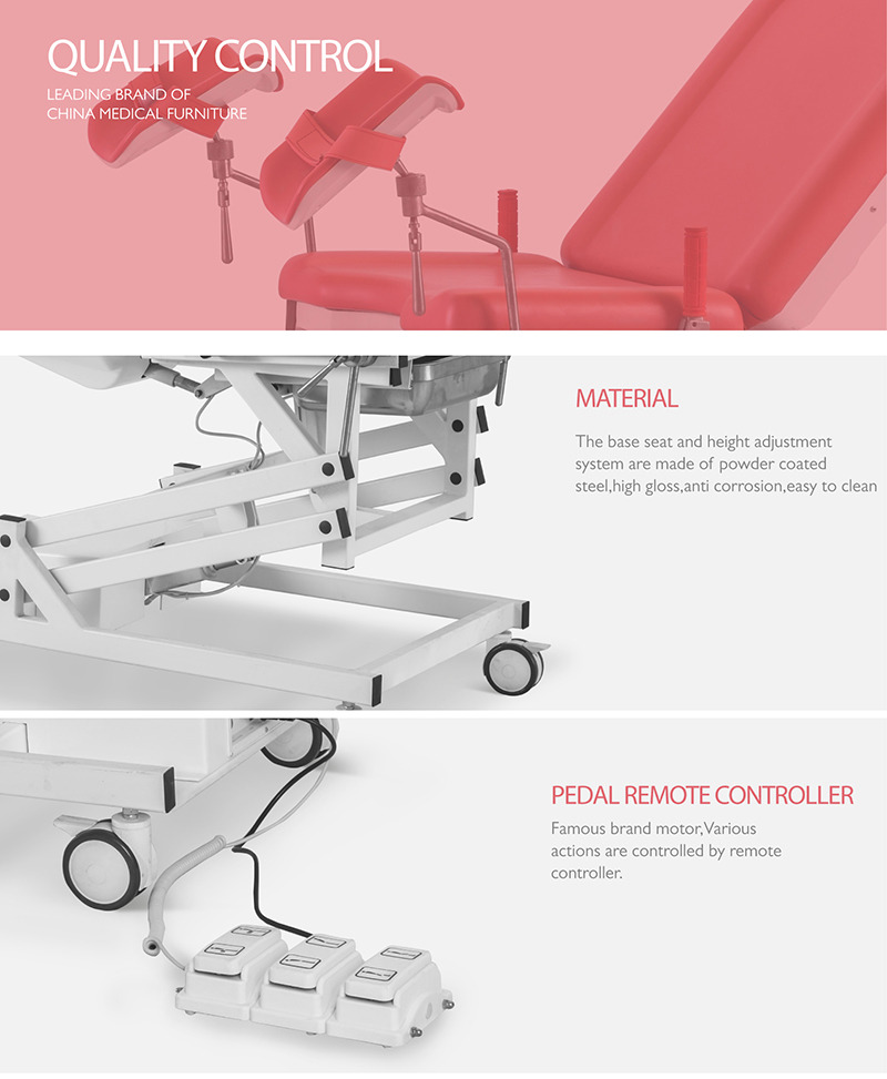 2 Function Medical Obstetric Exam Couch Manual Hospital Delivery Operation Gynaecological Table With Cabinet