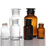 Wide Mouth Amber Glass Medicine Bottles Bulk For Pill Chemical Reagent 250ml