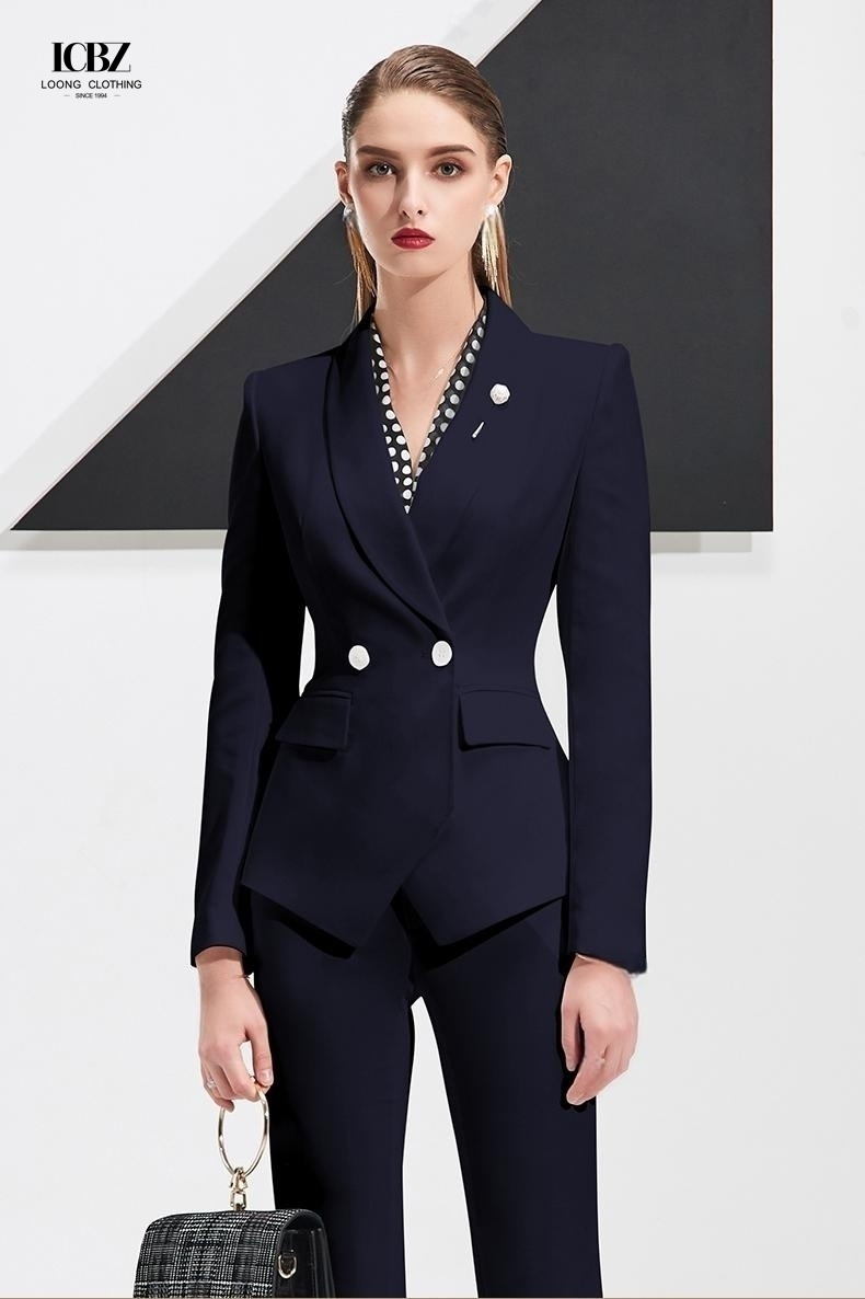 Customized Navy Ladies Office Formal Suits Set for Women Upgrade Your Office Wardrobe