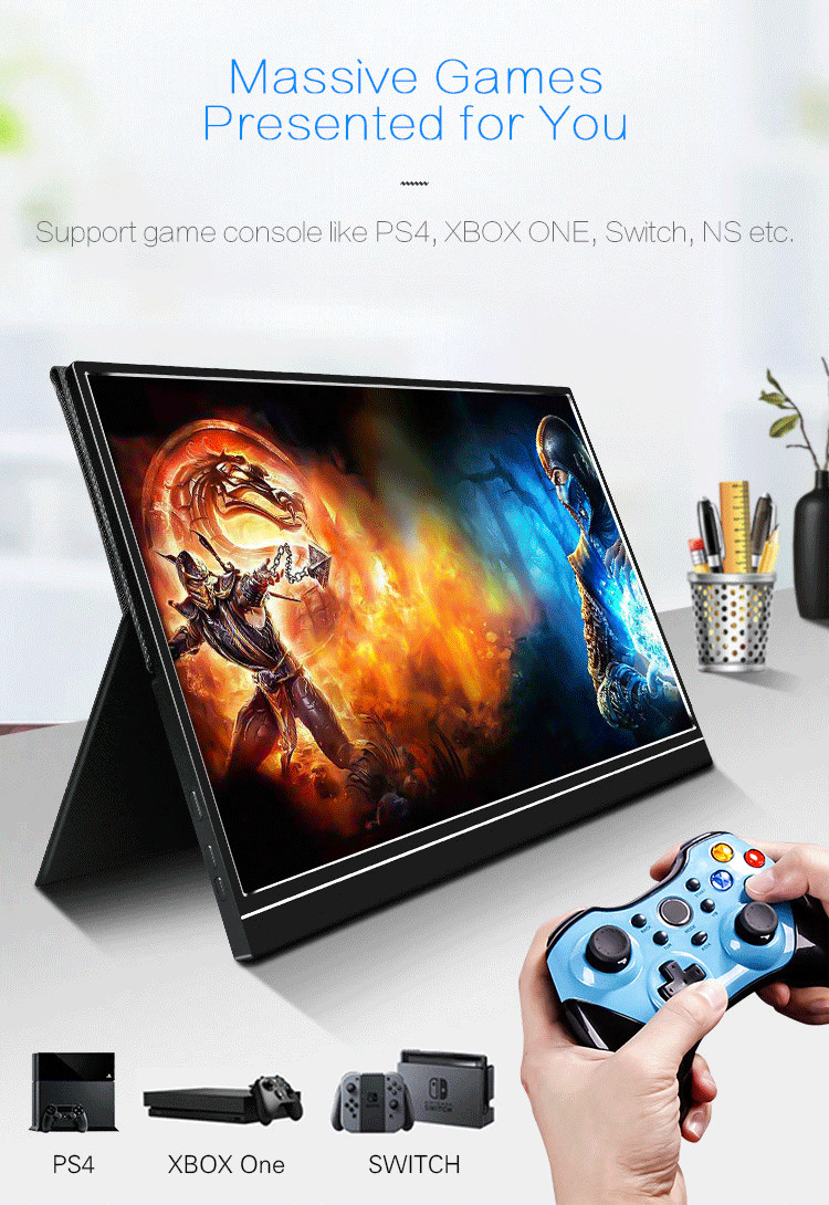 16 Inch Type C Port HDR 1920*1080 IPS Portable Laptop Screen Extension
