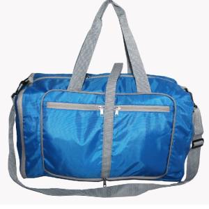 China Polyester Foldable Duffel Bag With Independent Shoe Compartment wholesale