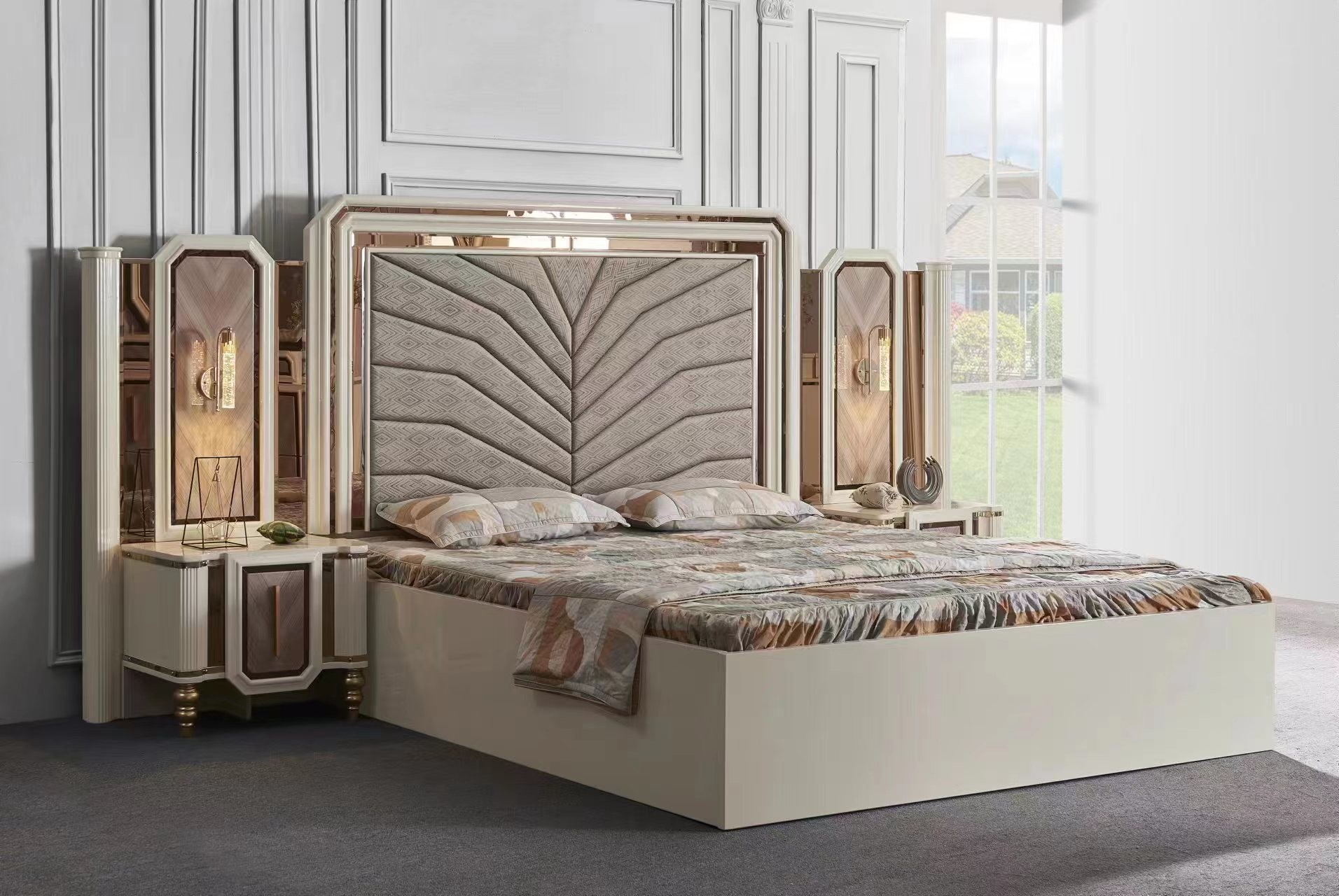 Ashley Little Decor Bedroom Sets Furniture Wood MDF PU Material Modern Design