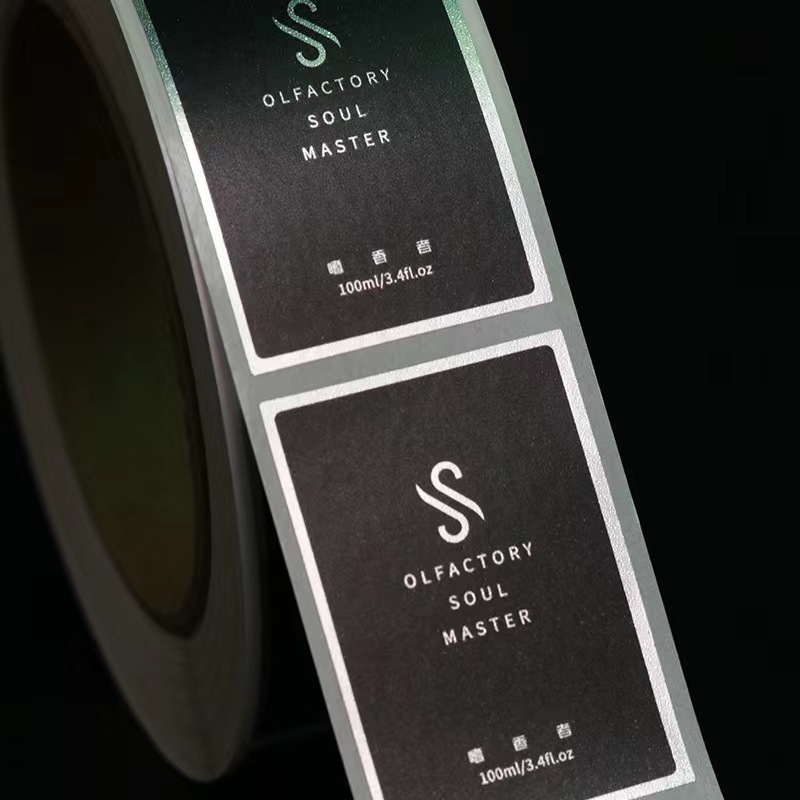 OEM Perfume Bottle Sticker Label Custom Logo CMYK Print Die Cut Stickers