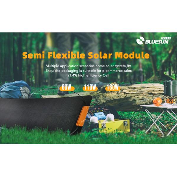 Bluesun Mono Flexible 12V Solar Panels 150 Watt Sun Power Cell 110w Flexible Solar Panels