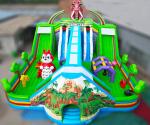 Fireproof Animal Kids Inflatable Bouncer 55mm PVC Material Digital Printing