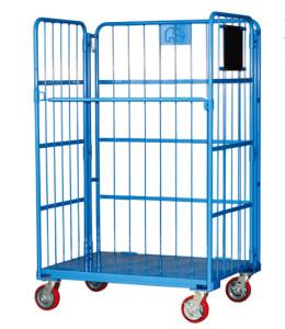China Foldable Steel Warehouse Metal Storage Rolling Container Cage wholesale