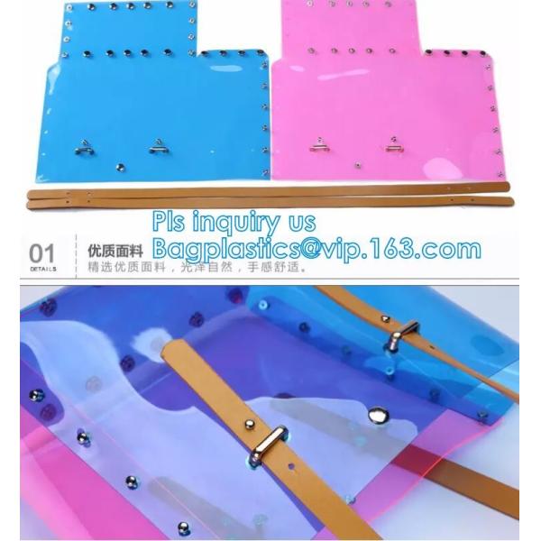 Leisure PVC Purple Handbag For Ladies, Promotional Handbags, Summer Beach Bag PVC Clear Transparent Handbag Women Should