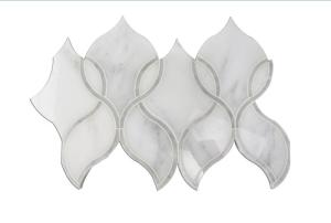 China Irregular Waterjet Mosaic Tile , Mosaic Bathroom Floor Tile For Hotel Reception Designs wholesale